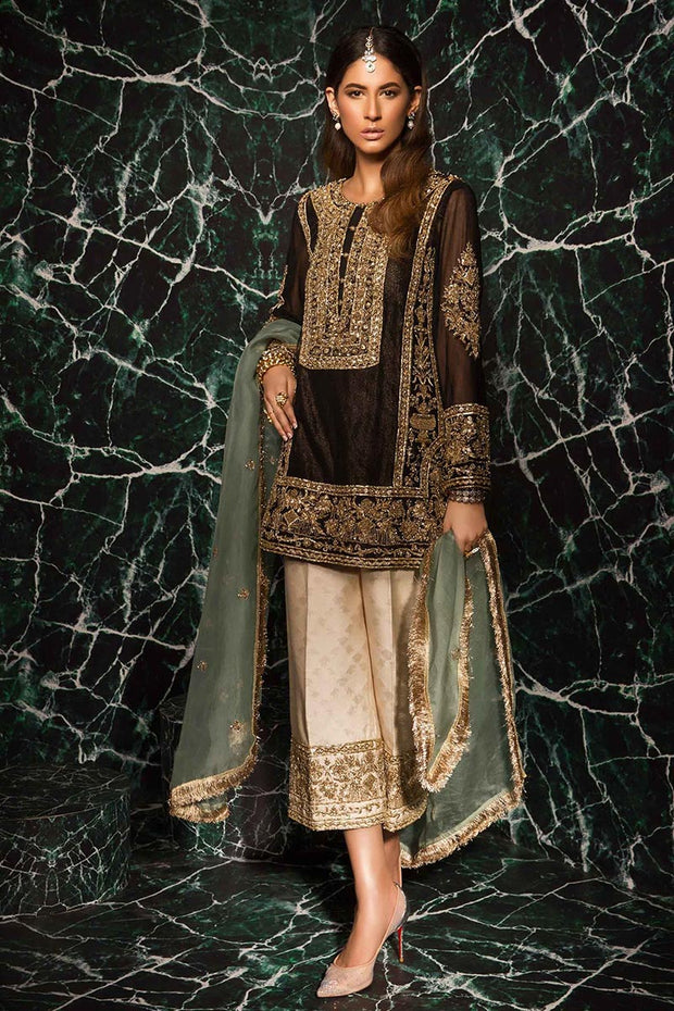 New Pakistani Embroidered Kurta Trousers Wedding Wear