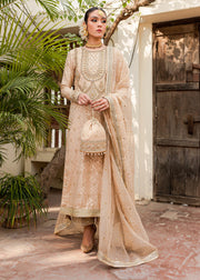 Nude Pink Gold Shirt Salwar Pakistani Wedding Dresses