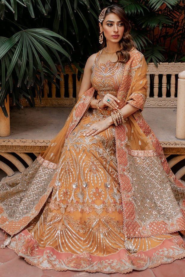 Orange Lehenga Choli Dress Pakistani