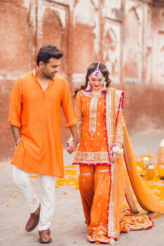 Sharara Suit Design For Punjabi Wedding Party | Mehndi dress for bride,  Indian bridal fashion, Indian bridal dress