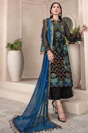 Pakistani Black Chiffon Suit with Embroidery