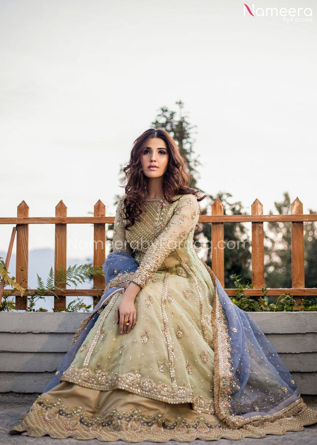 Pakistani Bridal Dress in Gown Style for Wedding 2021