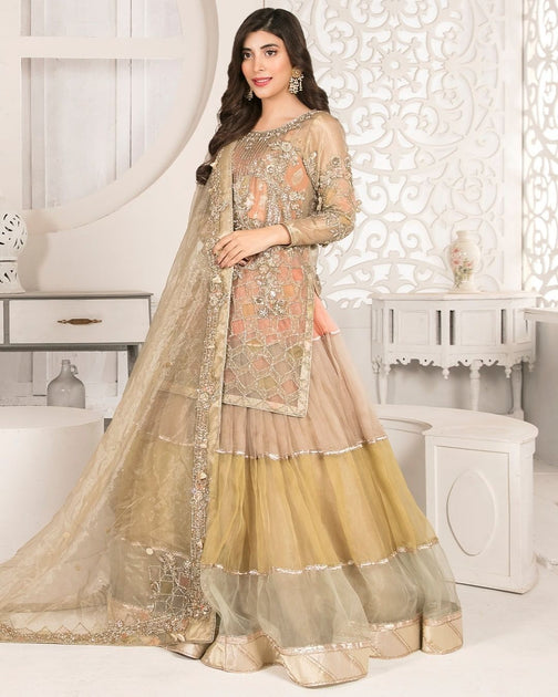 Buy Pakistani Bridal Dress in Lehenga Kameez Dupatta Style – Nameera by ...