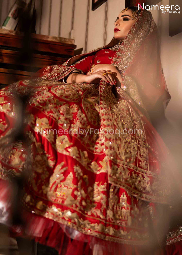 Pakistani Bridal Red Lehenga Wedding Online 2021 Online