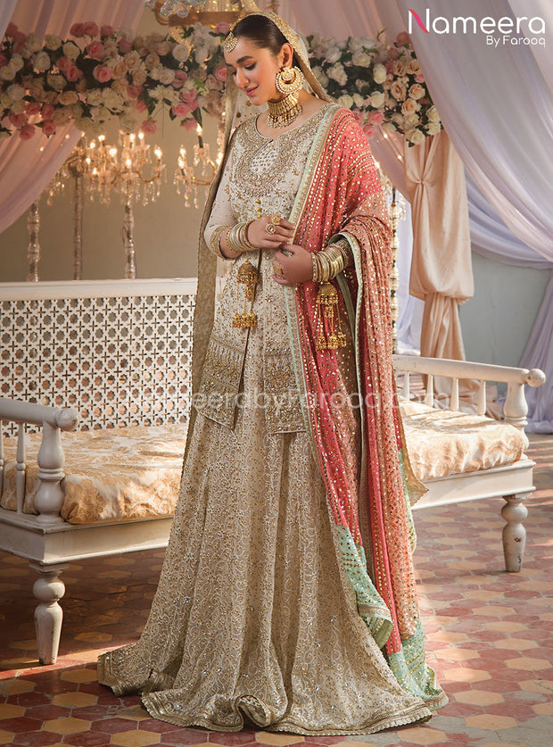 Pakistani Bridal Sharara with Short Shirt Dress Online