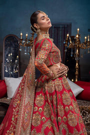 Pakistani Bridal Wine Red Lehenga Choli 2022