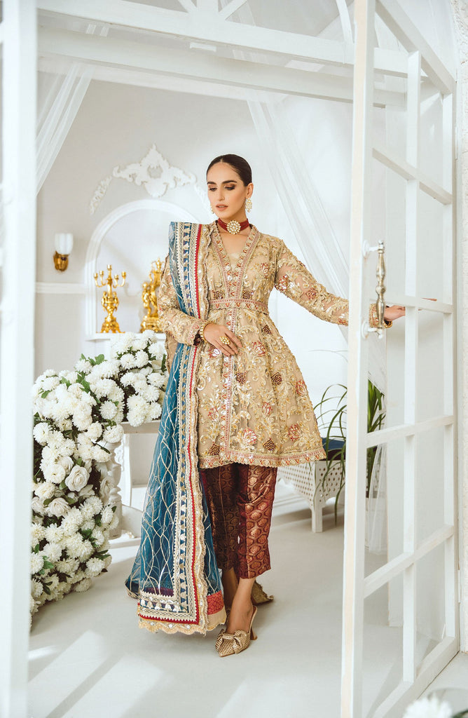 Party Dress Pakistani With Peplum In Pink Color Online 2021 – Nameera by  Farooq