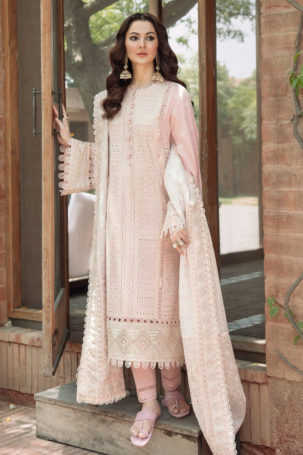 Pakistani Embroidered Pink Salwar Kameez in Lawn Fabric Online