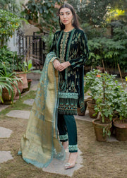 Pakistani Fancy Dress for Girls in Micro Velvet Designer