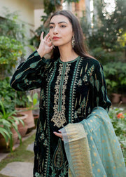 Pakistani Fancy Dress for Girls in Micro Velvet Online