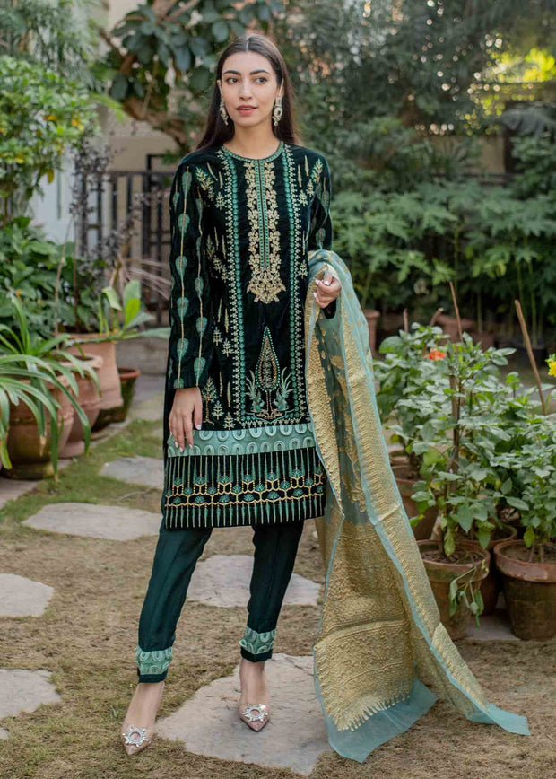 Pakistani Fancy Dress for Girls in Micro Velvet