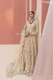 Pakistani Golden Bridal Lehenga 2022