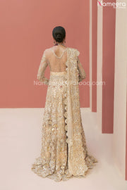 Pakistani Golden Bridal Lehnga