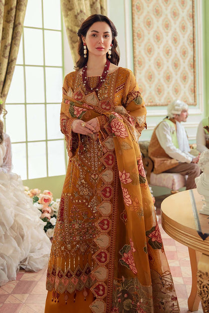 Latest Pakistani Kameez with palazzo in rusty Orange shade – Nameera by ...