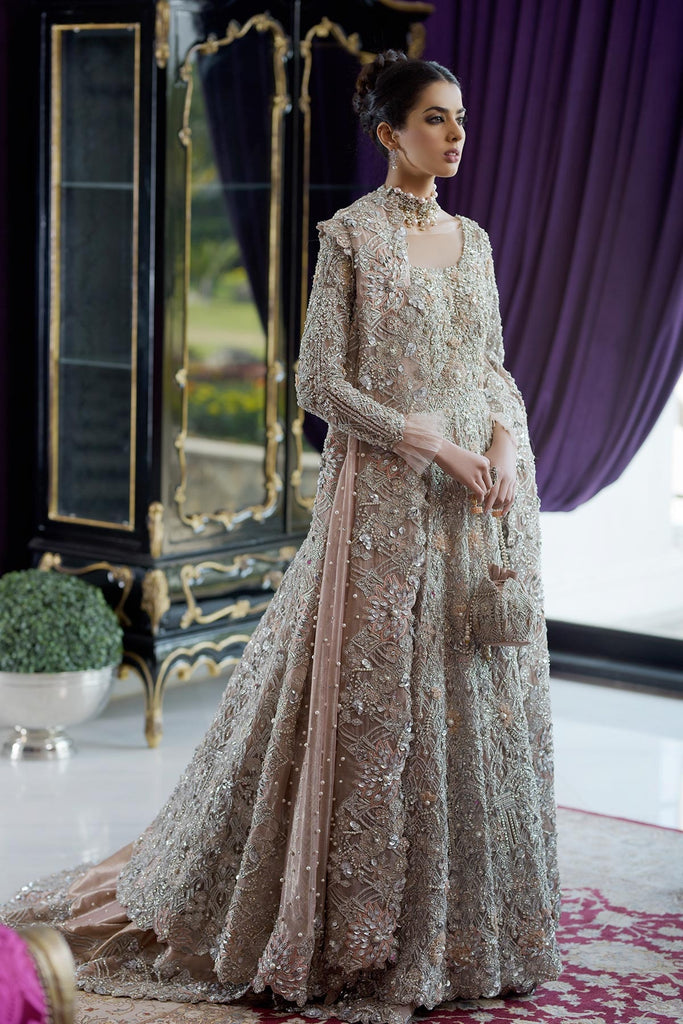 Pakistani Bridal Maxi in Ivory Color #C2072