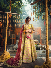 Pakistani Light Green Lehenga Choli Bridal