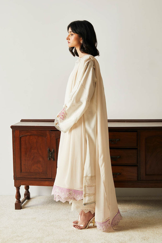 Pakistani Long Kameez with Trousers and Dupatta Suit Online