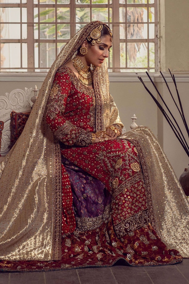 Pakistani Luxury Lehnga Outfit with Embroidery – Nameera by Farooq