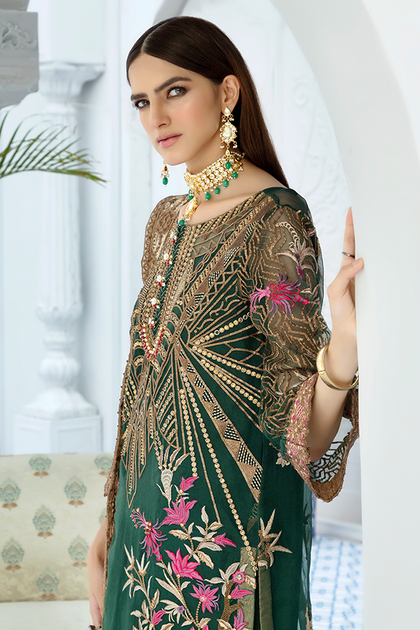 Buy Latest Pakistani Party Dress Chiffon Party Outfit – Nameera by Farooq