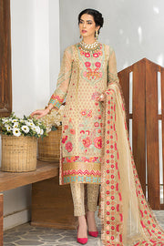 Pakistani Party Dress in Embroidered Organza Kameez Trousers and Dupatta Style for Eid