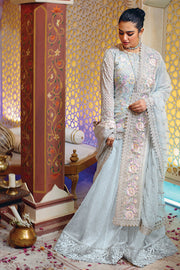 Pakistani Party Dress in Embroidered Sharara Kameez and Dupatta Style