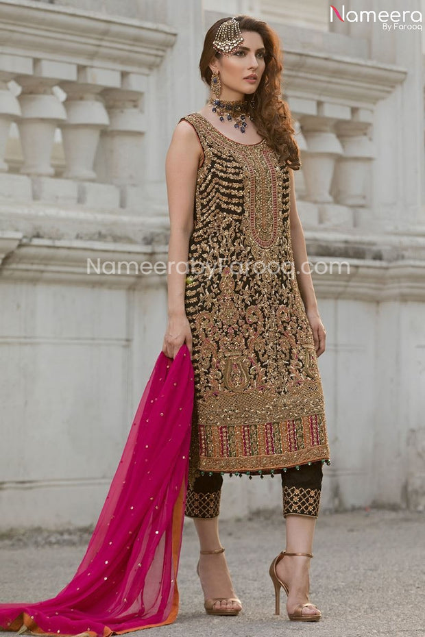 Premium Pakistani White Kameez Salwar Capri Party Dress – Nameera by Farooq