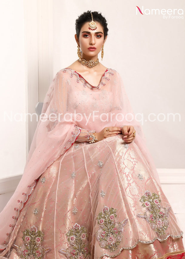 Pakistani Pink Lehenga Choli Wedding Party Dress online