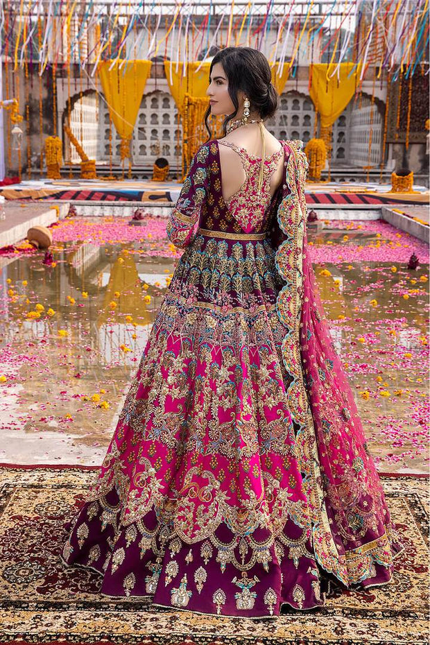 Pakistani Raw Silk Bridal Lehenga Design Dress #BN1047