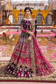 Pakistani Raw Silk Bridal Lehenga Design Dress #BN1047