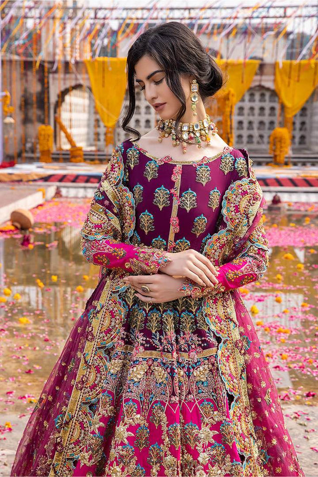 Pakistani Raw Silk Bridal Lehenga Design Dress for Wedding – Nameera by ...