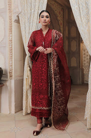 Pakistani Red Dress with Elegant Embroidery