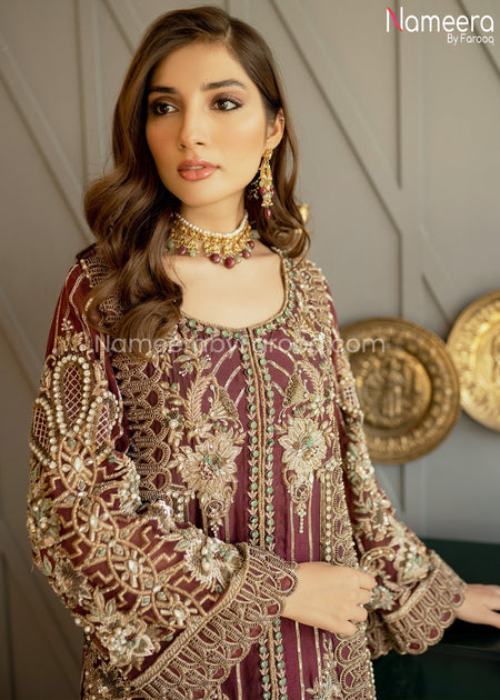 Buy Pakistani Sharara with Shirt for Wedding 2021 Online – Nameera by ...