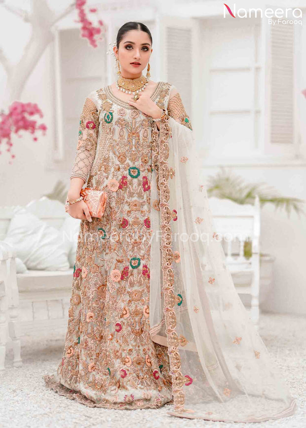 Pakistani Wedding Dress for Bride in Maxi Style Online 2021 – Nameera ...