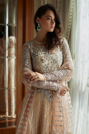 Pakistani Wedding Dress in Net Frock and Sharara Style Online