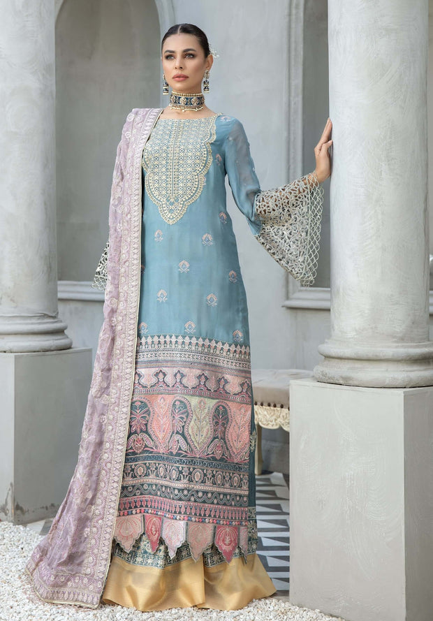 Pakistani Wedding Dress in Royal Kameez Sharara Style – Nameera by Farooq