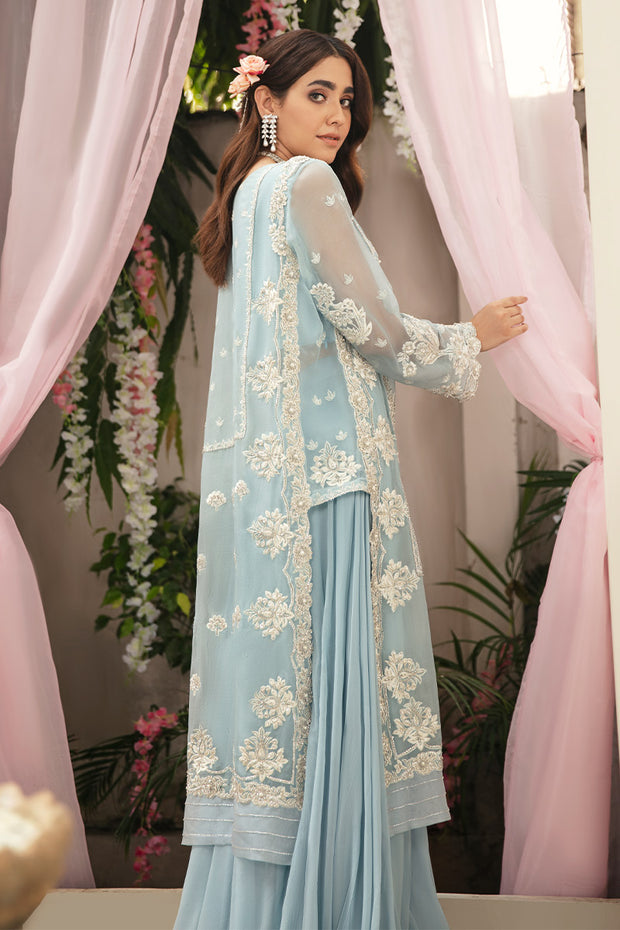 Pakistani Wedding Kameez Lehenga Dress in Net Fabric