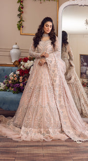 Pakistani White Gown Lehenga Dress for Bride