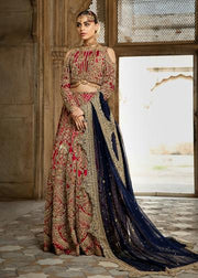 Pakistani Bridal Red Lehnga Choli for Wedding Overall Look