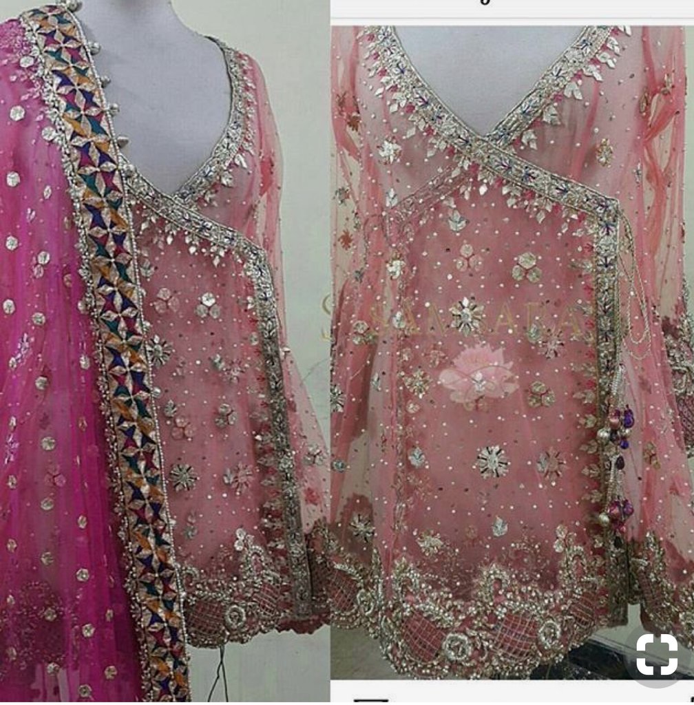 Pakistani Engagement Outfit In Baby Pink Shokin Pink Color Model E 1703