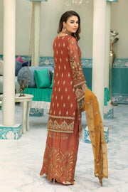 Latest Chiffon embroidered Pakistani eid dress in gold dust color # P2478