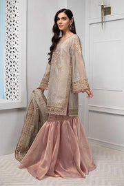 Beautiful Pakistani gharara dress in lavish beige color # P2239