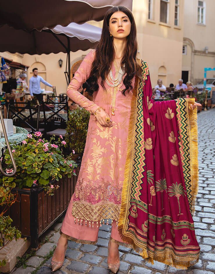 Pink and Orange Anarkali Dress – Shopzters