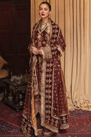 Party Wear Pakistani Dress in Dark Brown Shade