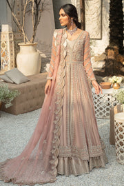 Pink Pakistani Bridal Pishwas with Lehenga Dress