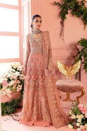 Rani Pink Bridal Lehenga Frock for Pakistani Bridal Wear