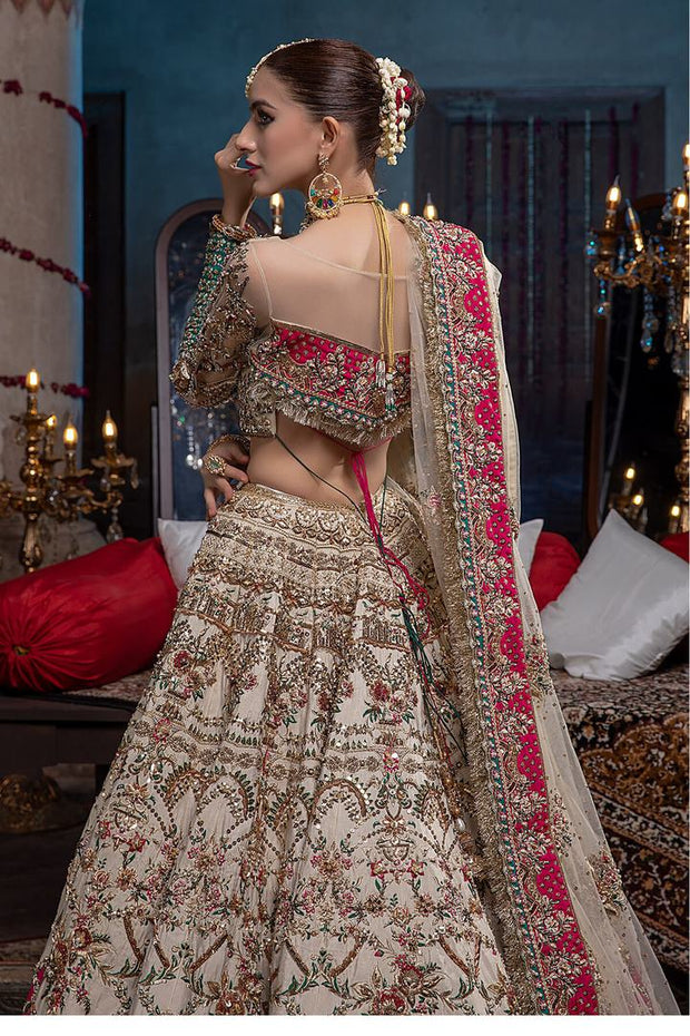 Blue Bridal Raw Silk Lehenga Choli buy from India - Designer Lehenga Choli