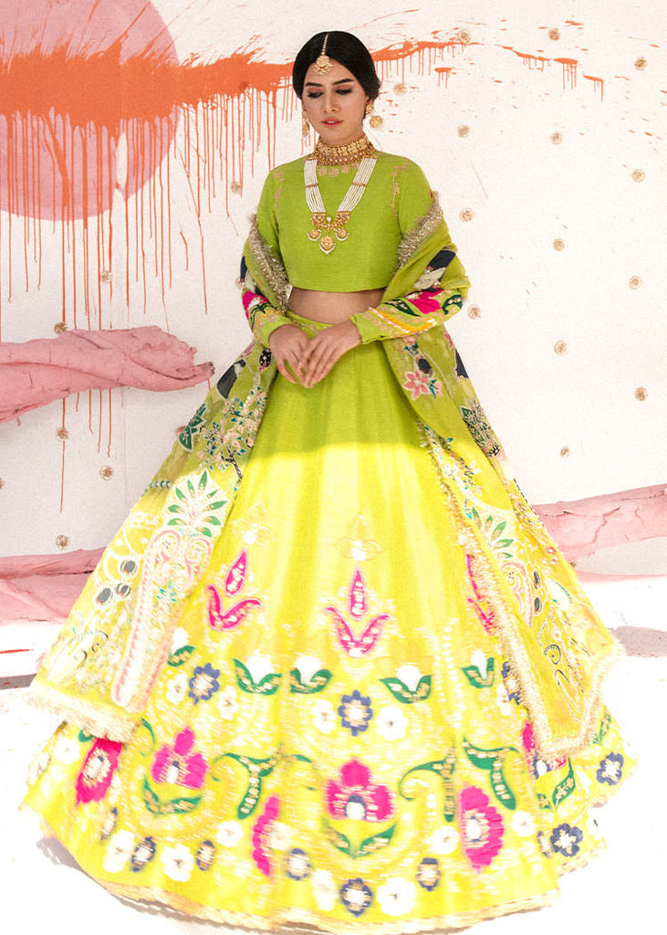 Net #Parrot #Green #Semi #Stitch #Lehenga with #Choli And #Dupatta. Parrot  Green Net flared Semi Stitch Gown des… | Indian dresses, Lehenga, Lehenga  choli wedding