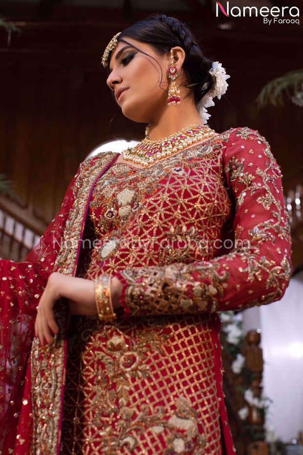 Red Bridal Dress Pakistani