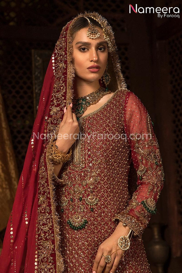 Pakistani Designer Pink and Golden Lehenga Shirt #BN887 | Pakistani bridal  dresses, Pakistani bridal dresses online, Latest bridal lehenga designs