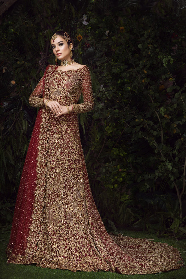 Red Maroon Bridal Lehenga for Wedding Wear 